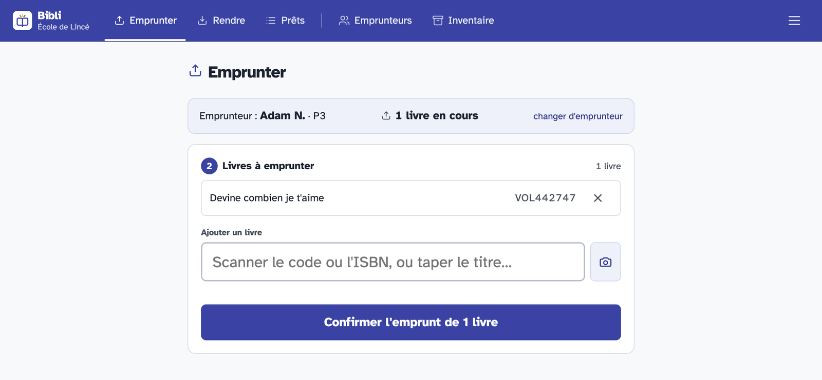 L'écran de prêt