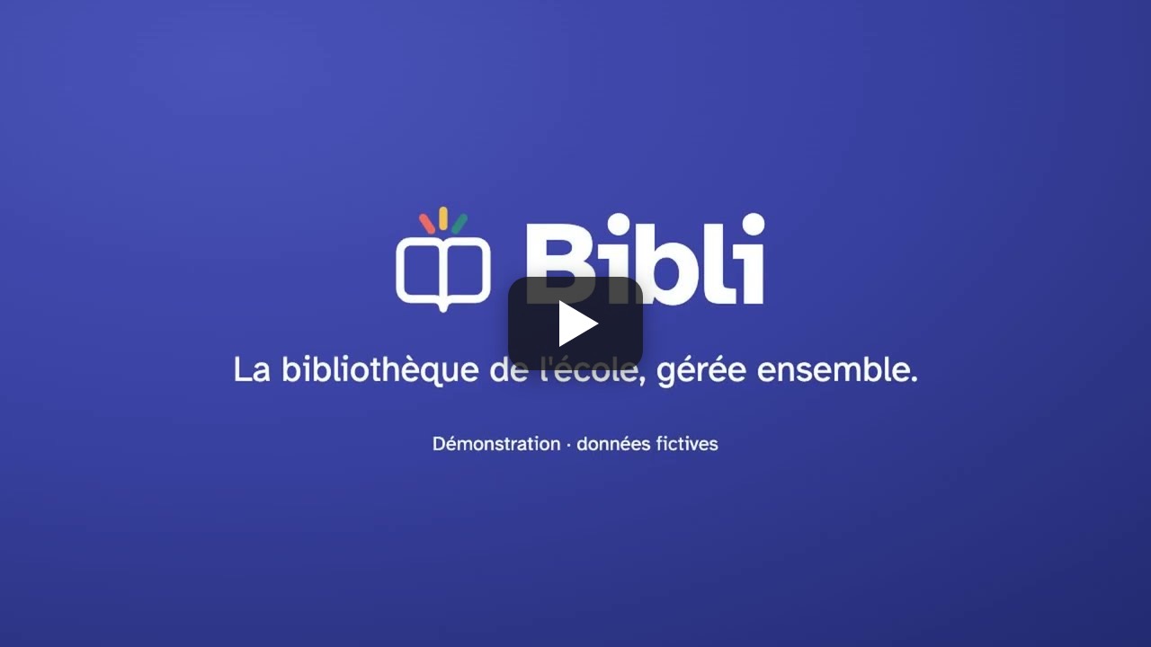 Démonstration de Bibli en vidéo
